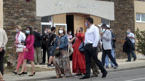 Asistentes a la inauguración hace unos meses de la ampliación del museo geológico municipal de Quiroga