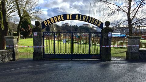 Los parques de Lugo están cerrados por los avisos de temporal