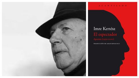 El escritor húngaro Imre Kertész (Budapest, 1929-2016). A la derecha, portada del nuevo volumen de sus diarios que edita Acantilado