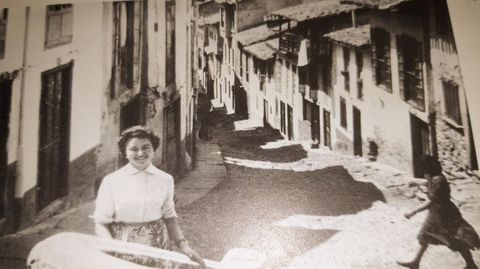Foto antigua de A Calexa, bautizada como Abelardo Baanante en el año 1926