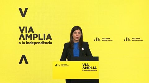 Marta Vilalta, portavoz de ERC, en la presentacin de la campaa para el 14 de febrero  