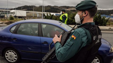 Control de la Guardia Civil este martes en el entorno de A Coruña