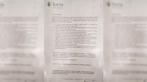 El documento que el Concello le ha mandado firmar a los trabajadores de la residencia de Sarria
