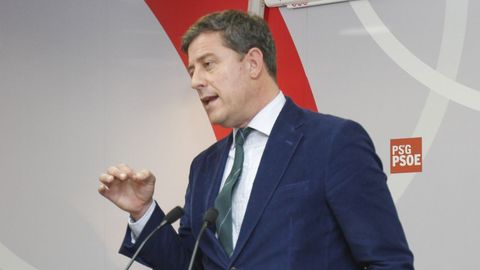 Besteiro, cuando renunció a la secretaria general del PSdeG en el 2016