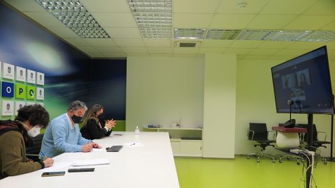 Reunión del gobierno local de Pontevedra con representantes de la asociación gallega en defensa de las agencias de viajes