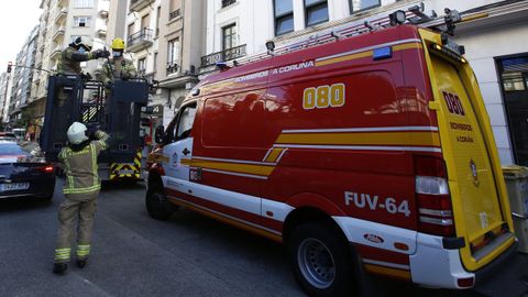 Imagen de archivo de una intervención de los bomberos de A Coruña