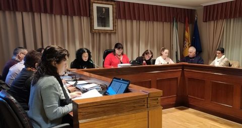 Imagen de archivo de un pleno de Bergondo a principios del 2020