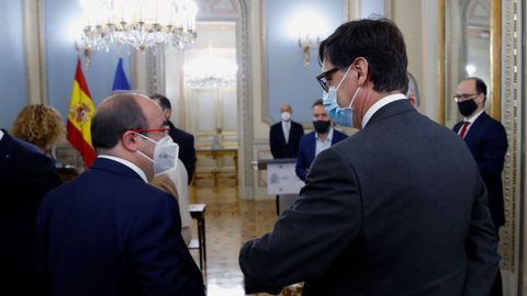 Iceta e Illa, en la toma de posesión del primero el día que el segundo abandonó el Gobierno