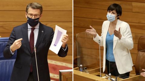Feijoo y Pontón, esta mañana en el Parlamento