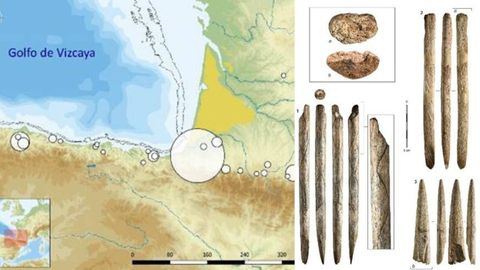 Mapa del descubrimiento y restos encontrados