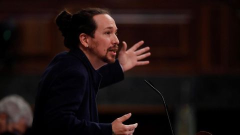Pablo Iglesias, en el Congreso