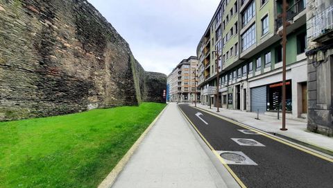 Recreación de como quedará el carril peatonal entre Porta Santiago y Rúa Vilalba
