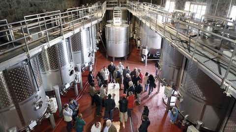 Visita de importadores a la bodega Rectoral de Amandi, en una imagen de archivo