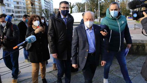 Liñares, a su llegada a la Audiencia