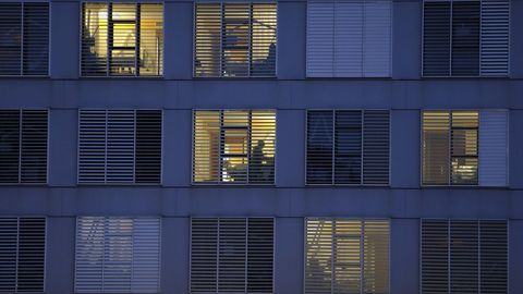 Chuac, vista de las áreas de hospitalización a través de las cristaleras