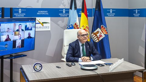 José Manuel Baltar, en la reunión telemática en la fue designado presidente del Foro Termal
