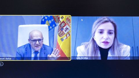 Videoconferencia de José Manuel Baltar y Lara da Silva