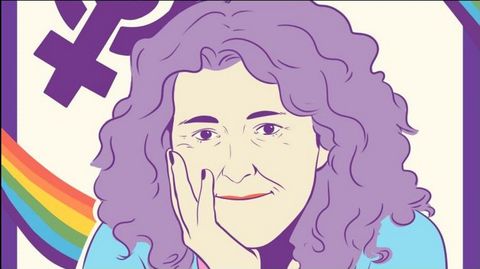 O material inclúe carteis de dez mulleres, coma Laura Bugalho