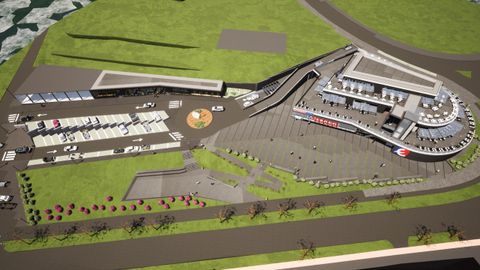 Proyecto de un nuevo hipermercado Eroski junto a la rotonda del Che Guevara, en Nirvana