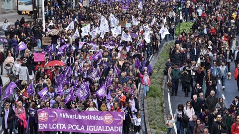 Manifestación del 8M en A Coruña en el 2020.