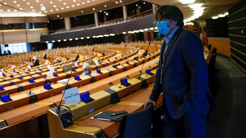 Carles Puigdemont, en el Parlamento Europeo