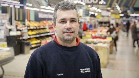 John Fredy García es repartidor en Eroski