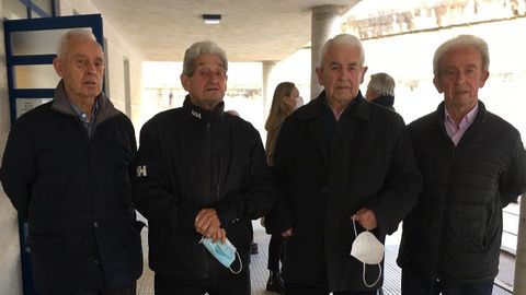 José, Emilio, Juan y Manolo Pita Bedoya, vacunados en Sada