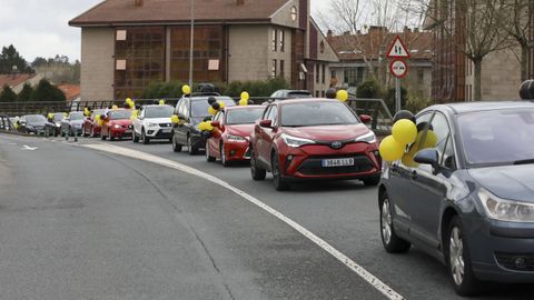 Caravana de protesta de la Plataforma de Trabajadores Públicos Temporales en Fraude de Ley