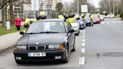 Caravana de protesta de la Plataforma de Trabajadores Públicos Temporales en Fraude de Ley