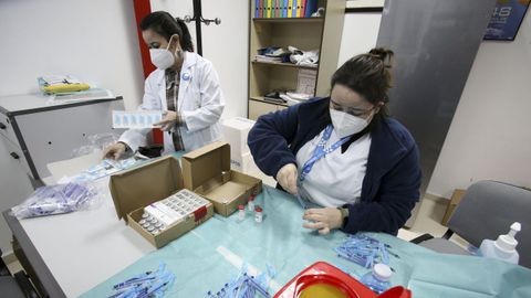 Vacunación a población de entre 50 y 55 años el pasado fin de semana en A Malata