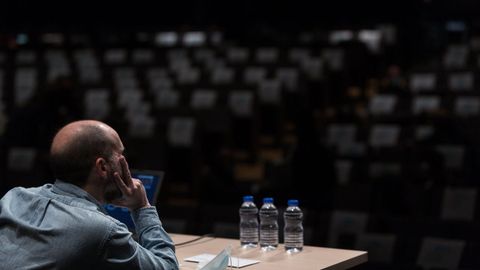 Imagen de Jácome, durante uno de los plenos celebrados en el Auditorio de Ourense