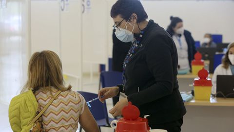 Vacunaciones realizadas el sábado en el plan piloto que se realizó en las instalaciones de A Malata, en Ferrol