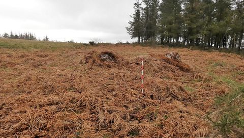 Os túmulos funerarios están na Serra do Rañadoiro de Baralla