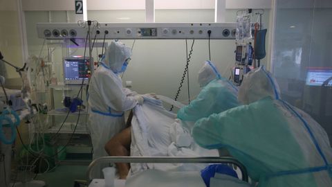 Unidad de reanimación del hospital Montecelo, habilitada como uci el pasado mes de febrero