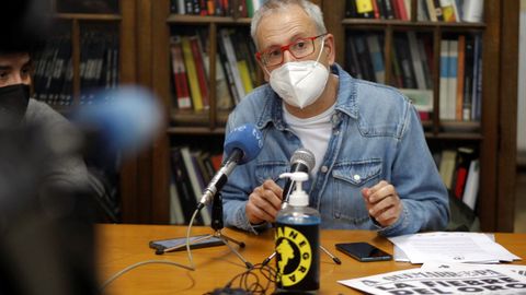 El director de la Semana Negra de Gijón, Ángel de la Calle, durante la presentación de la 34 edición del festival