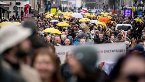 En Amsterdam también hubo protestas