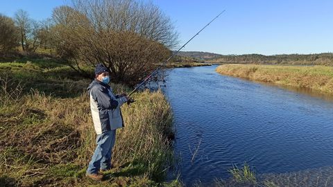 Severino Barcia, en el embalse de A Fervenza, en Mazaricos