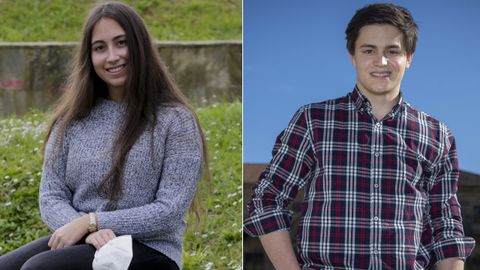 Esther Calviño estudia quinto curso en la simultaneidad Bioloxía-Química en la UDC y Manuel Rico, segundo de Medicina en la USC