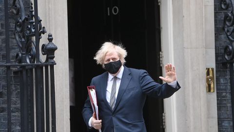 Boris Johnson, a su salida el miércoles de Downing Street.