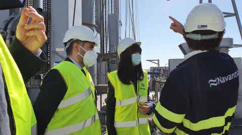 Belén Gualda, ahora presidenta de SEPI, en su visita a Navantia Ferrol