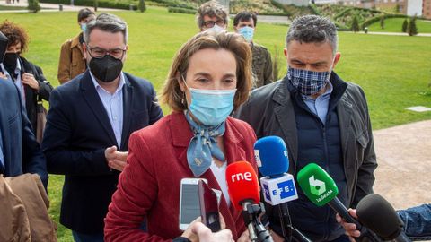 La portavoz del PP en el Congreso, Cuca Gamarra, este jueves, en Logroño