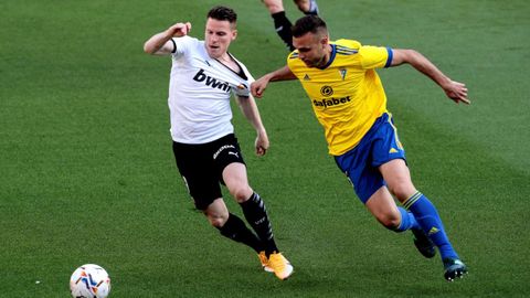 Juan Cala, en un momento del partido frente al Valencia