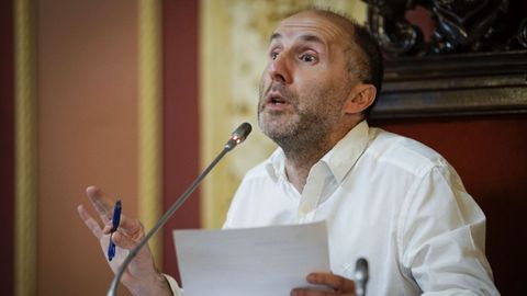 Gonzalo Pérez Jácome en una rueda de prensa
