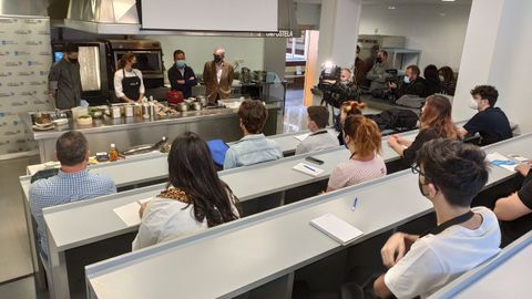 Un momento de la apertura de las Aulas Gastronómicas de Galicia Calidade