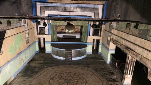 Interior del antiguo cine Man, que luego fue sala de fiestas de Rábade