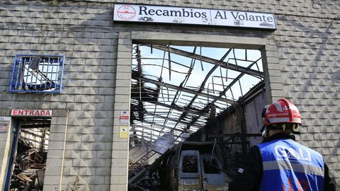 La nave de Al Volante quedó totalmente calcinada