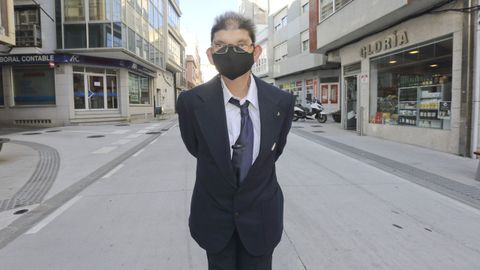 Verdes Suárez, este miércoles, en su Malpica querida que recorre a diario
