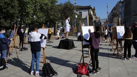 Los alumnos del Otero Pedrayo celebran el Día Mundial del Arte