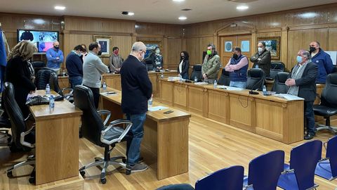 Al inicio del pleno de Xinzo se guardó un minuto de silencio por la muerte del padre del concejal de AXI, Amador Díaz Penín