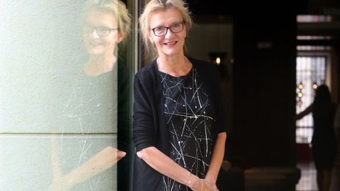 La escritora estadounidense Elizabeth Strout durante una visita promocional de «Me llamo Lucy Barton» en Madrid, en el 2016